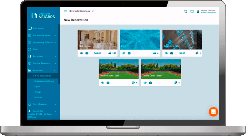 HOA Amenities Reservation System: All You Need to Know 2 screenshot showing neigbrs by vinteum hoa amenities reservation system